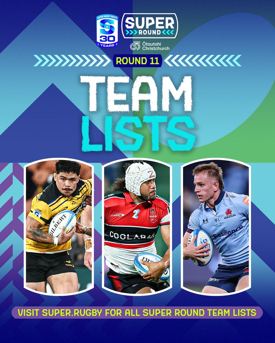 SuperRugby's tweet image. Super teams for a Super Round 🔥

Head to super.rugby for full squad lists ahead of this weekend's action 💻

Read more 👉 super.rugby/superrugby/new…

#SuperRugbyPacific #SRP30 #SuperRound