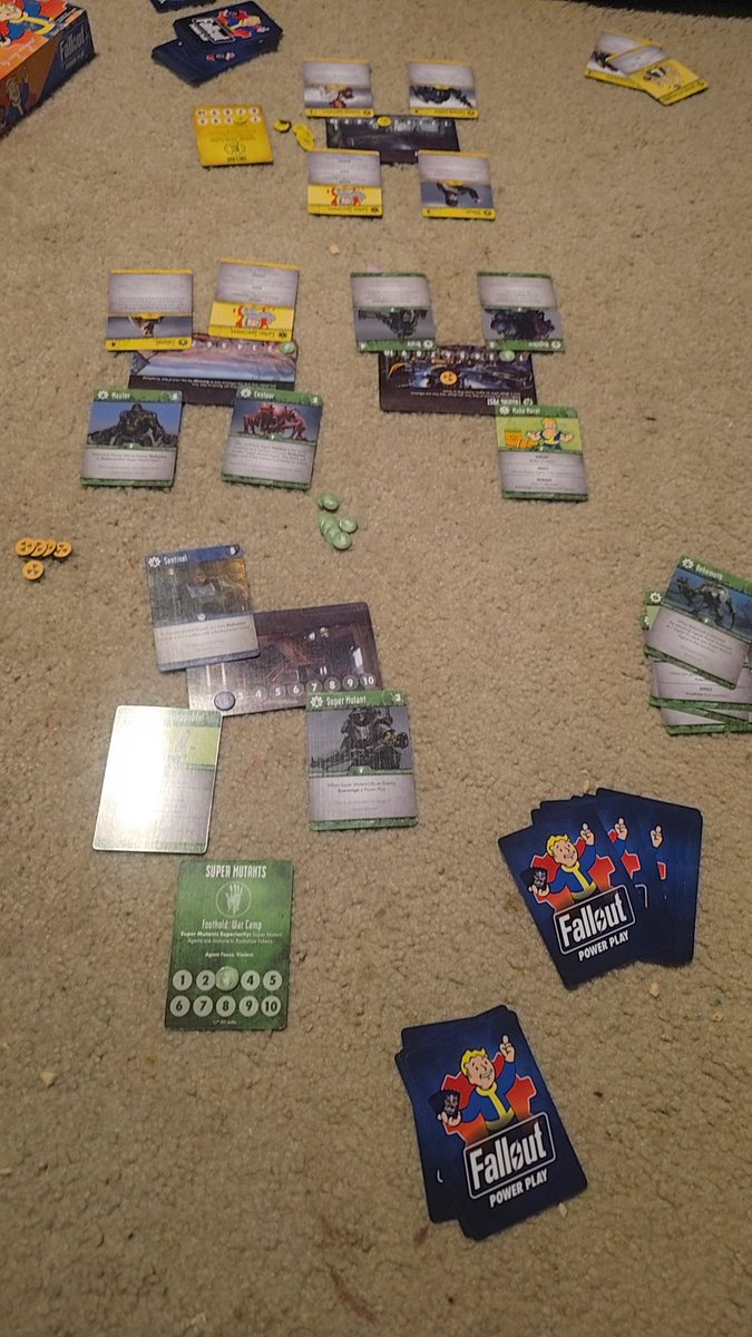 fallen80963's tweet image. Game night turned into a full-on wasteland strategy war 💥🃏 who’s surviving this round?

#Fallout #GameNight #BoardGames #Strategy #Wasteland