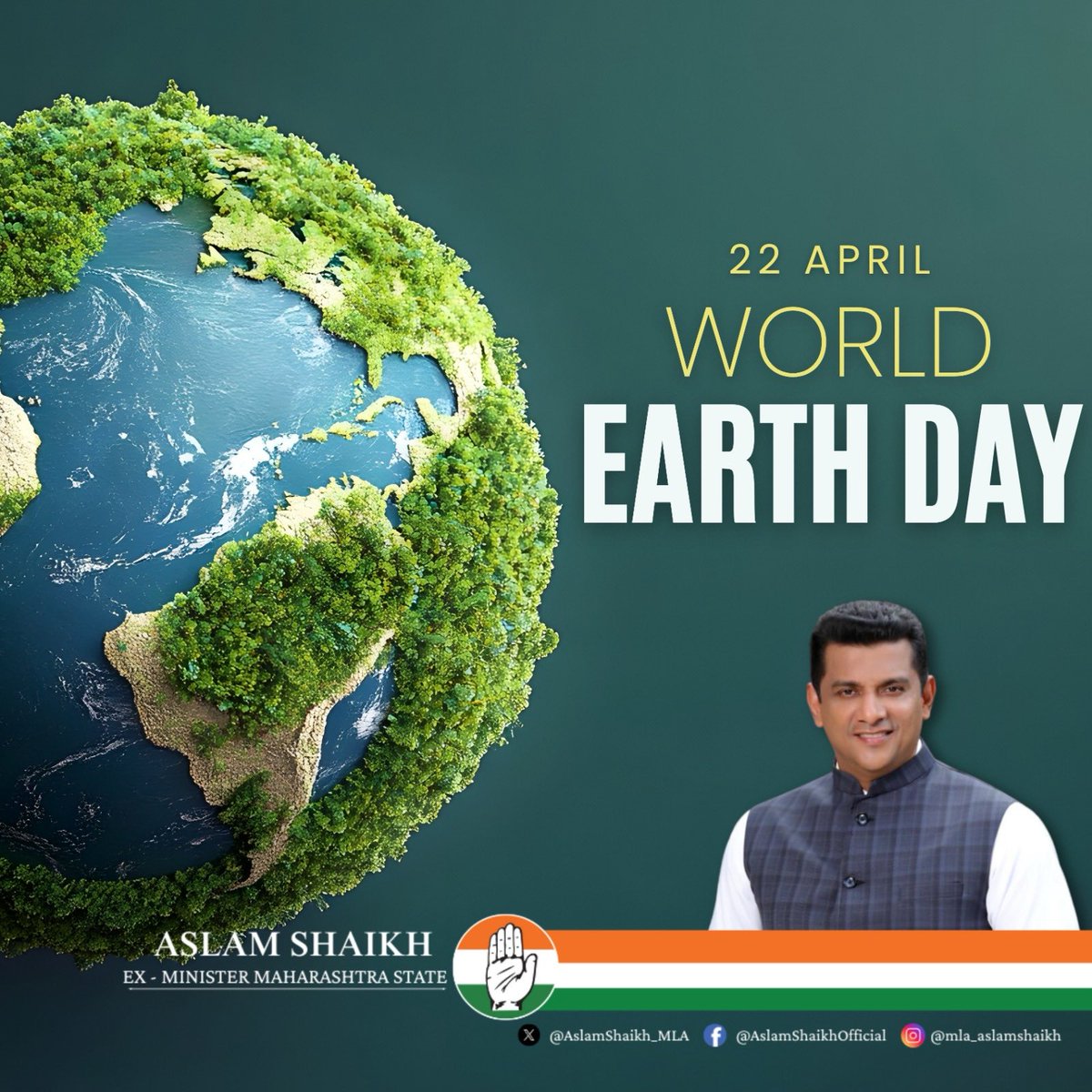 AslamShaikh_MLA's tweet photo. A greener tomorrow starts with our actions today. Reaffirming our commitment this #EarthDay. 🌱🌏 https://t.co/CAhiNDRbHO