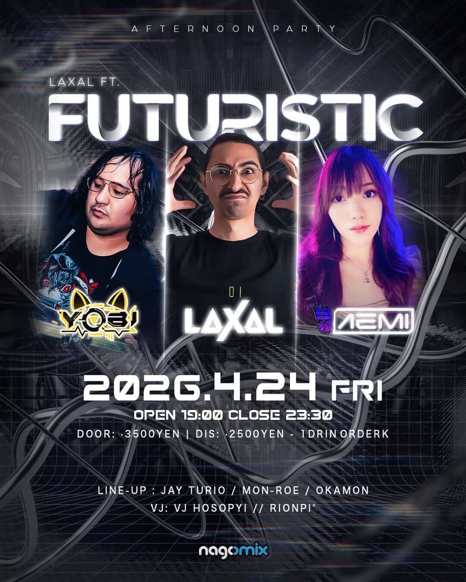 oka4ge0's tweet image. 開催まであと少し🎉
Euphoric Hardstyle に挑戦予定です♪
いつもと違ったFUTURISTICを感じれるはず！！
ぜひお越しくださいまし♪

ゲスト割引は各出演者にご連絡を💜

ra.co/events/2420257

#dj #techno #trance #hardcore #hardstyle #japan #tokyo #shibuya #nagomix