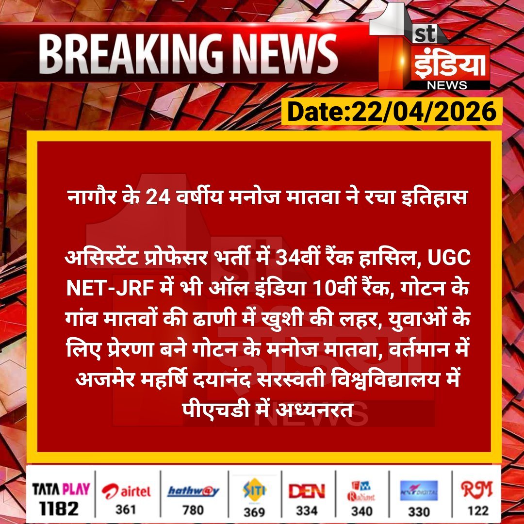 First India News tweet media