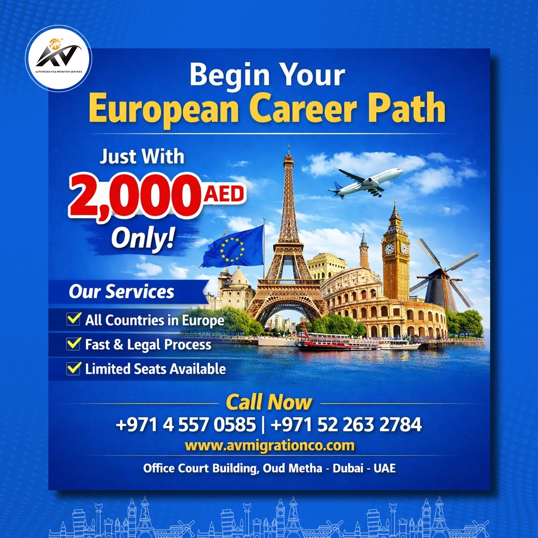 AvMigration's tweet image. 🌍 Begin Your European Career Path Today! 🇪🇺

Dreaming of working in Europe? Your opportunity starts now — and it’s more affordable than ever! ✈️💼

💼 Our Services Include:
✅ All Countries in Europe
✅ Fast &amp;amp; Legal Process
✅ Limited Seats Available
#AVMigration #WorkInEurope