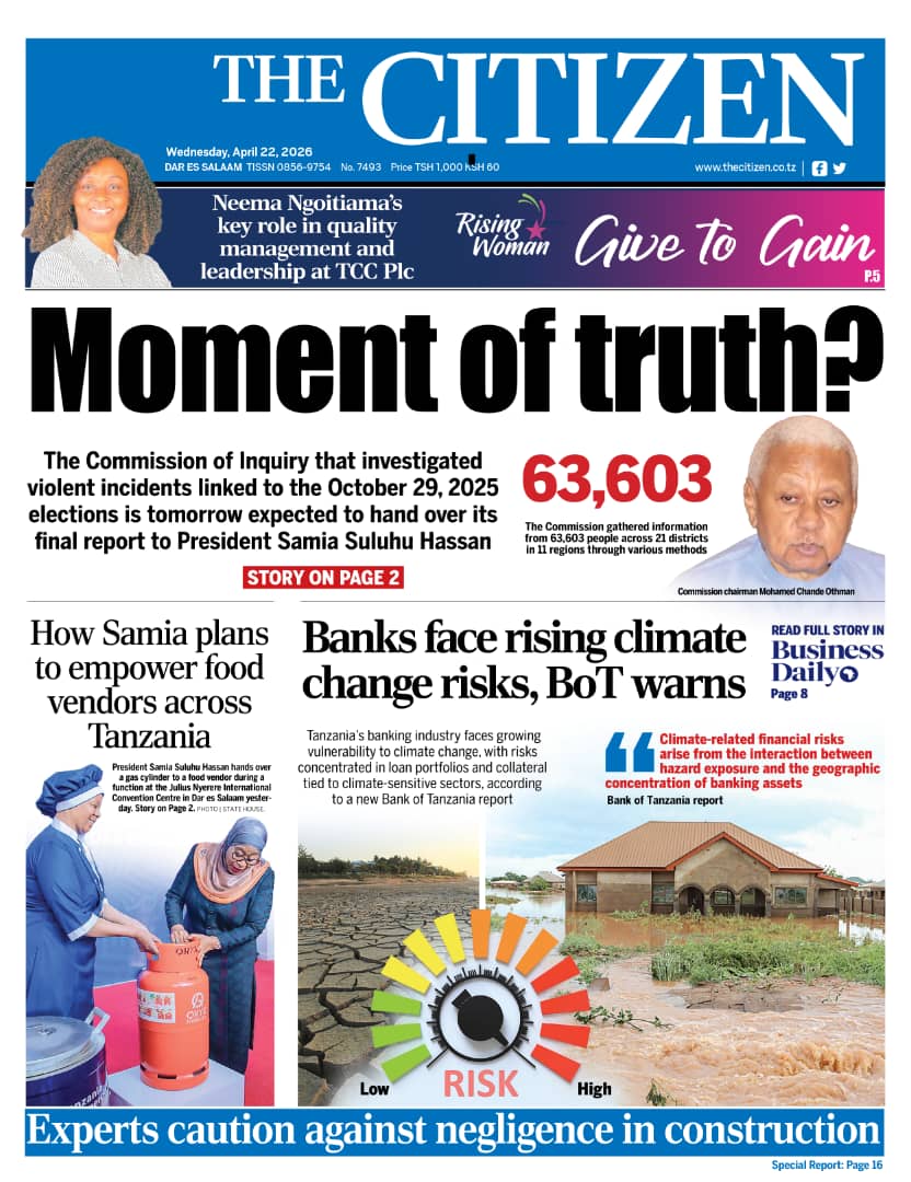 MwanzoTvPlus's tweet image. #TANZANIA: Magazetini Leo...    

The Citizen, Mwananchi, Habari Leo, Mwanaspoti

Jumatano Aprili 22, 2026