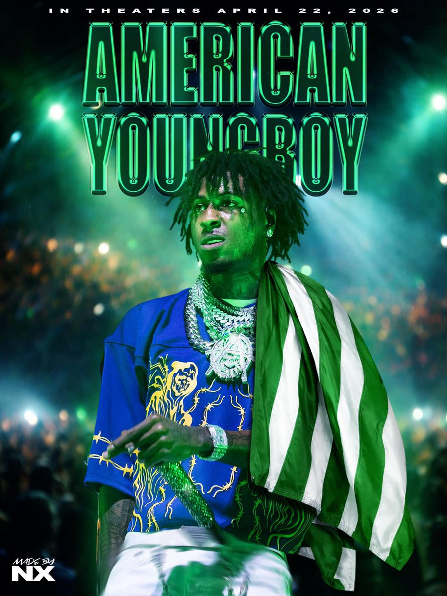 Hoje estará disponível nos cinemas dos EUA, o primeiro documentário do NBA YoungBoy, mostrando como foi sua turnê MASA. 💚