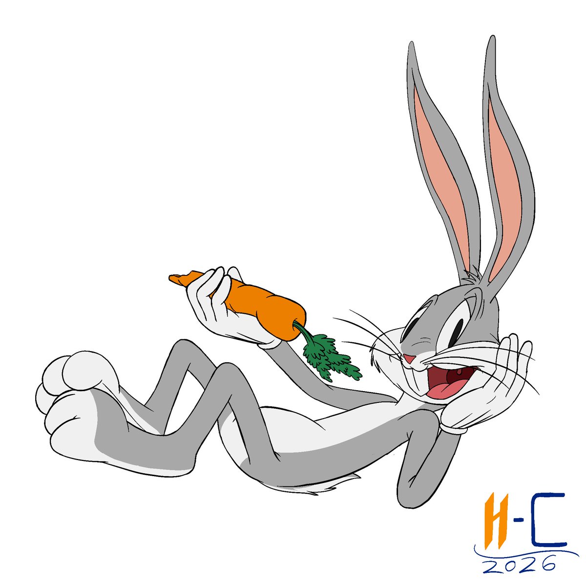 HansCuff's tweet photo. Rabbit in Repose - #LooneyTunes #BugsBunny - Art by Hans-Cuff https://t.co/Fon1DGV7sJ