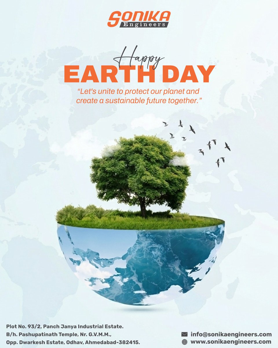 sonikaengineers's tweet photo. Happy Earth Day – Together for a Greener Tomorrow 🌍
   Let’s protect our planet today for a better tomorrow. 🌱
   Small steps, big impact. Happy Earth Day!
#EarthDay #SaveEarth #GoGreen #SustainableFuture #EcoFriendly #GreenPlanet #EnvironmentCare #ThinkGreen #ClimateAction🌍💚 https://t.co/kcM4rXIVnL