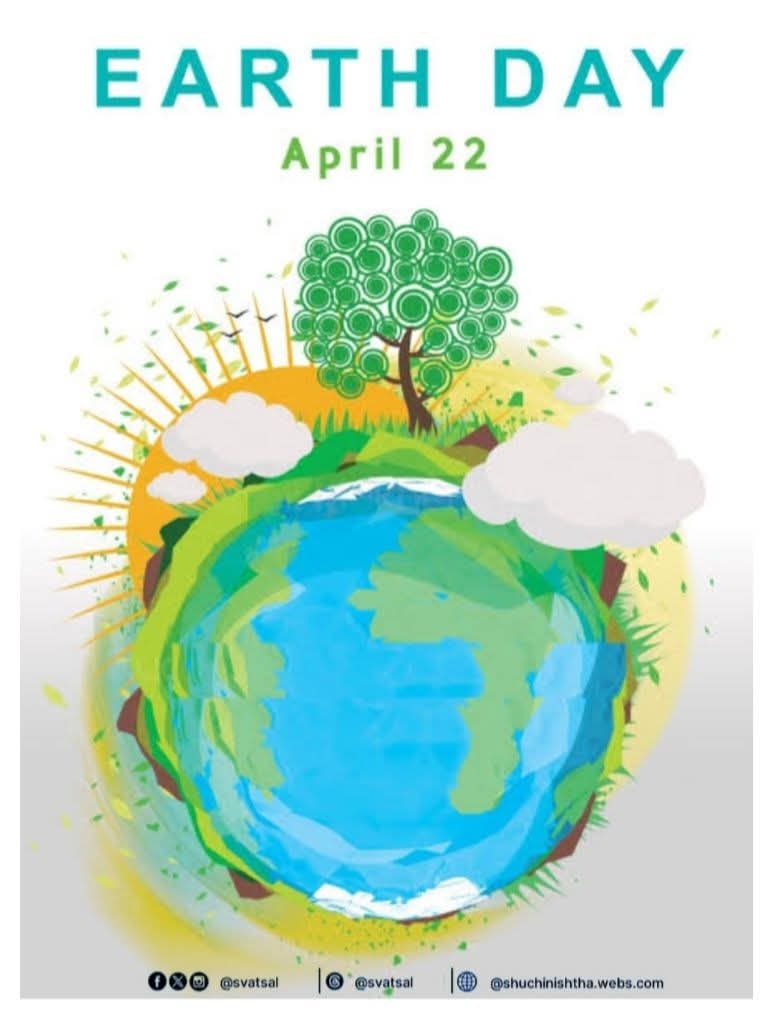 svnishtha's tweet image. Greetings on the occasion of #WorldEarthDay .
Let's pledge to Keep the Mother Earth Clean &amp;amp; Green.
#EveryDayIsEarthDay #EarthDay !facebook.com/share/p/1GJY8K…