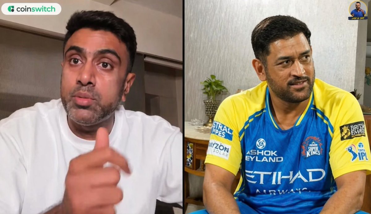 Abhishek060722's tweet photo. 🚨 Ravichandran Ashwin on rumours that MS Dhoni will not play any matches (Ash ki baat) 

“No, I haven’t heard any gossip, so I don’t want to comment. But in all these years, I have never seen Dhoni wearing wicketkeeping gloves in the nets.🤯

If he’s keeping, batting, and running—it means his calf strain has healed. All signs are that he wants to play and is ready.💛

If he is ready and still doesn’t play, that’s surprising, because he is part of the squad. If you are a retained player, it means you want to play. He did keeping and batting—you would want him to play.”✍️💯