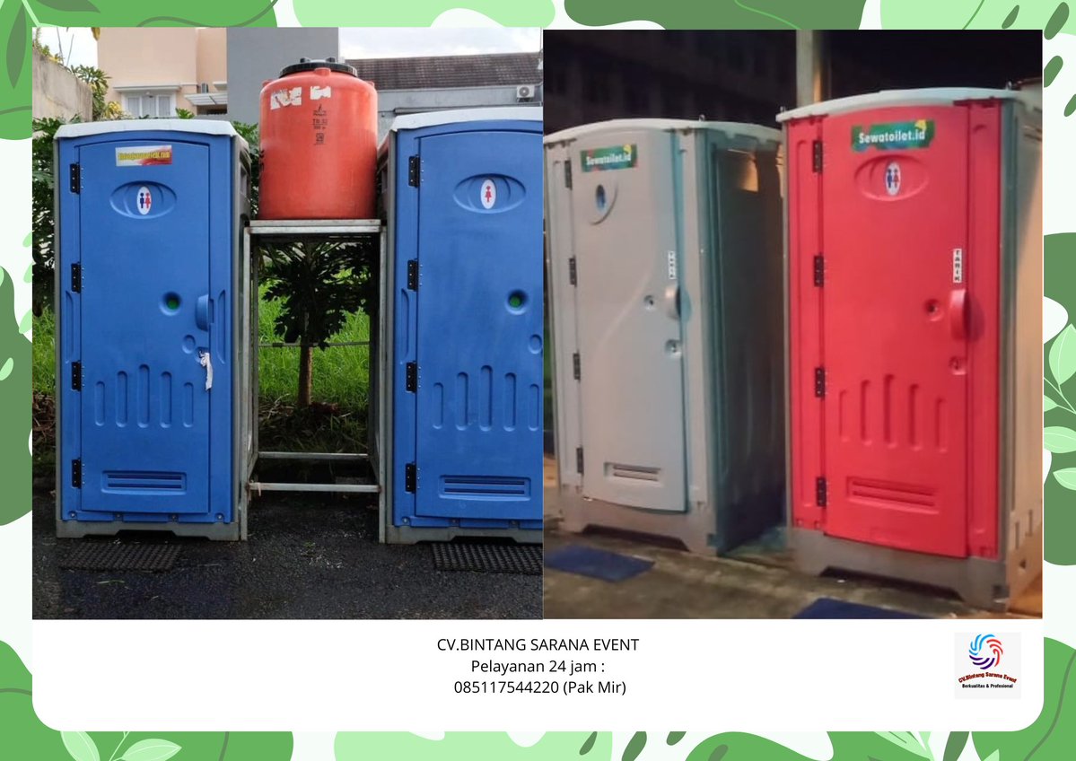 Perlengkap19558's tweet image. Pusat Jual toilet Portable Area Jakarta Barat

INFORMASI &amp;amp; PEMESANAN :

CV.BINTANG SARANA EVENT
Jl. BKKBN No. 12 Mustikajaya Bekasi Tel. 021-8251-806
E-mail. sewatoiletidsewa@gmail.com
Pelayanan 24 jam :
08121315995 (Pak Mir)
081282848417 (Weli)