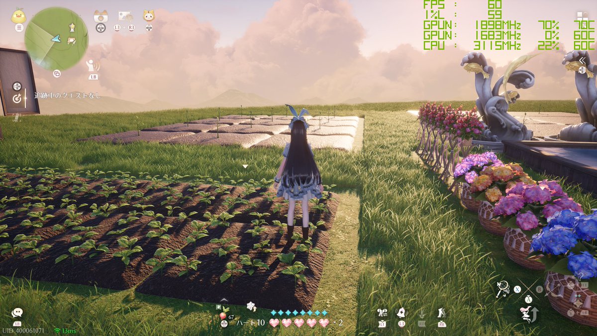 blackalpha2's tweet image. インフィニティニキをプレイ中のフレームレートを調べるためにビューワーを使ってみました。
グラフィックは最高設定ですがだいたい60fpsは出てました。
ただグラボの温度がだいぶ高いのでファンを増設したほうがいいかもしれません。

#インフィニティニキ 
#InfinityNikki