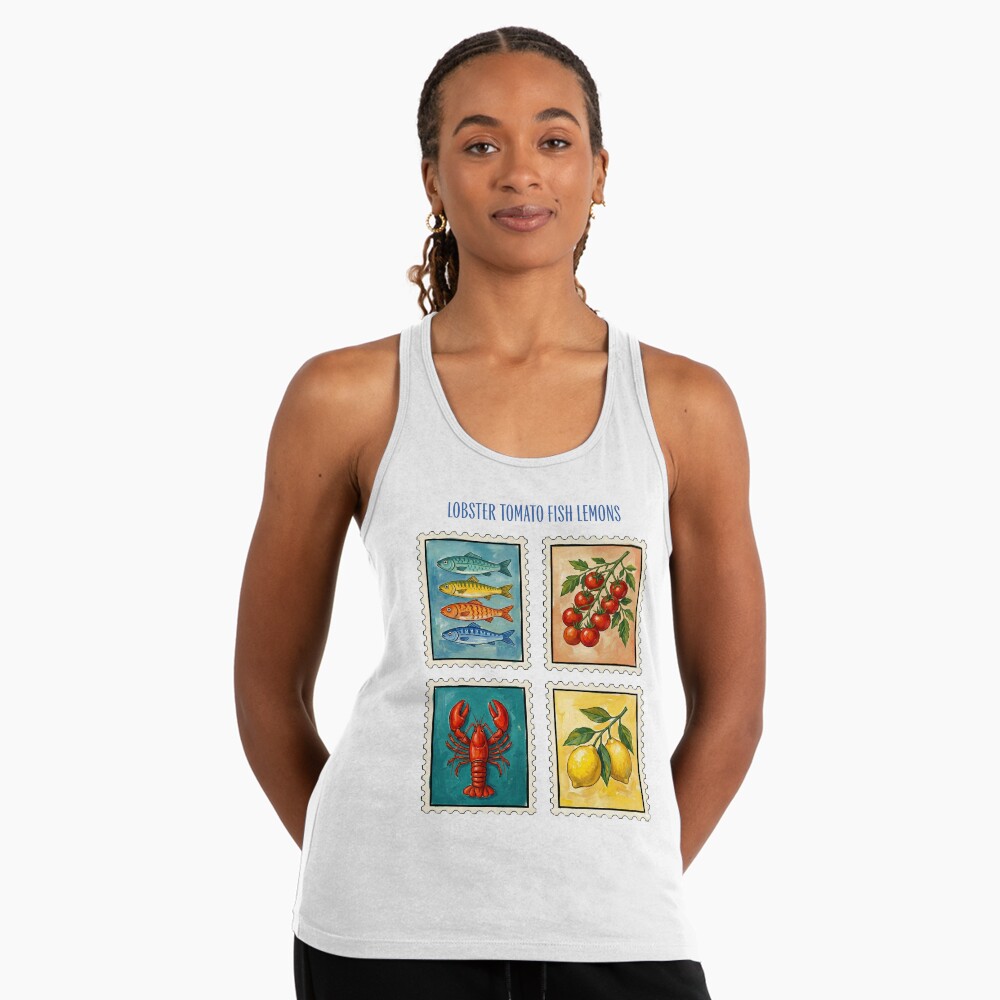 HurmerintaArt's tweet photo. Fun and beautiful retro design with lobster, fish, tomato and lemon. Have a look at the wall art (for your kitchen), cards, shirts, mugs, notebooks and aprons!
#funart #kitchenart #gitideas
https://t.co/BMENEnHdya https://t.co/QxWvGSp9gR