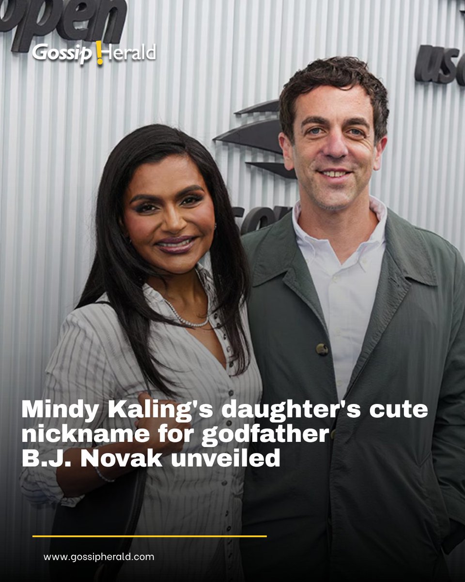 Gossip_Herald's tweet image. Mindy Kaling shared a sweet family moment involving her daughter Katherine “Kit,” who nicknamed her godfather B. J. Novak “Fofo,” 

Read More: gossipherald.com/news/53649

#MindyKaling #BJNovak #KitKaling #CelebrityFamily #GodfatherGoals #SweetMoments #GossipHerald