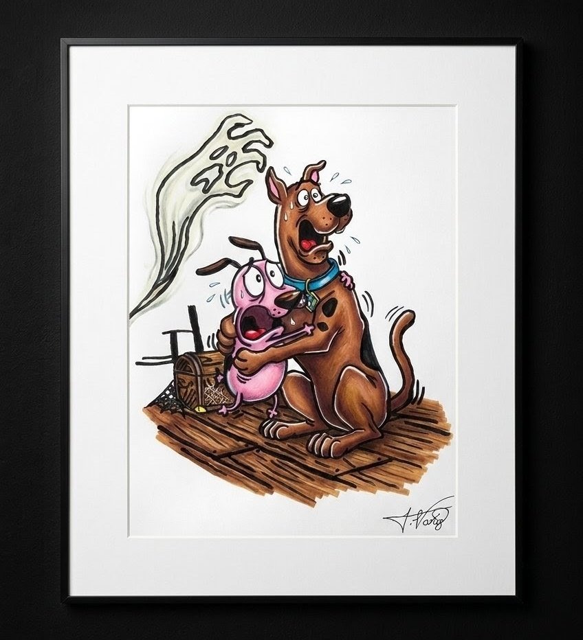 JacobDVanis's tweet photo. What happens when Mystery Inc. breaks down in the Middle of Nowhere? 🚐💨

​The crossover we didn’t know we needed: "Stupid Scoob! You Made Me Look Bad!" 👻🐾

​Art by J. Vanis Studio 

#PopCultureArt #90sCartoons #JVanisStudio https://t.co/ckRUnEyrvX