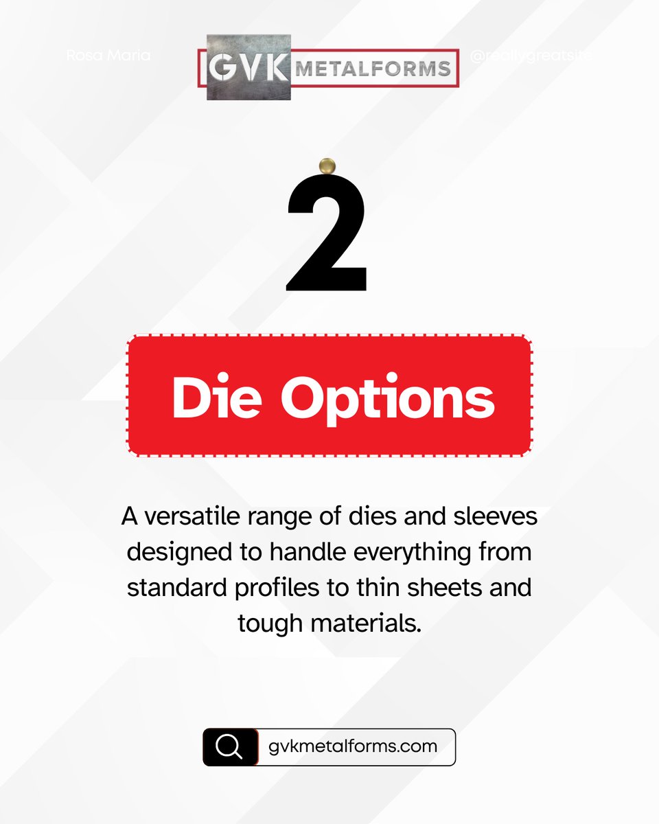 GvkLtd's tweet image. 💥 3 𝐏𝐨𝐰𝐞𝐫𝐟𝐮𝐥 𝐏𝐮𝐧𝐜𝐡𝐢𝐧𝐠 𝐓𝐨𝐨𝐥𝐬 𝐂𝐚𝐭𝐞𝐠𝐨𝐫𝐢𝐞𝐬

✔️ Standard Punching Tools
✔️ Versatile Die Options
✔️ Advanced Forming Tools

One Partner. Total Solution.
Choose GVK Metalforms.
.
.
#PunchingTools #MetalWork #MetalFabrication #FormingTools #GVKMetalforms