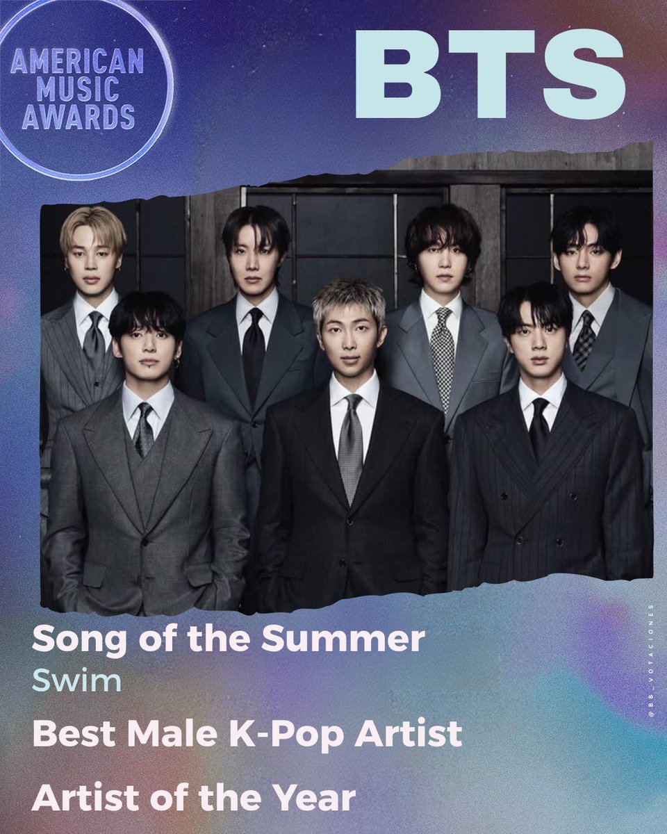 BB_Votaciones's tweet photo. 𝙰𝙼𝙰𝚜🗳️
@BTS_twt

ARMY antes de irse a dormir, no olviden votar por BTS en los AMAs, hoy sus votos valen el doble 💪🏻🔥

▫️Artist of the Year
📱https://t.co/BVRHT0f1t2

▫️Song of the Summer y Best Male K-Pop Artist
📱https://t.co/eMynstZEGl

Sitio web
💻https://t.co/tlE9VAAIpr https://t.co/j9BARpGF3x