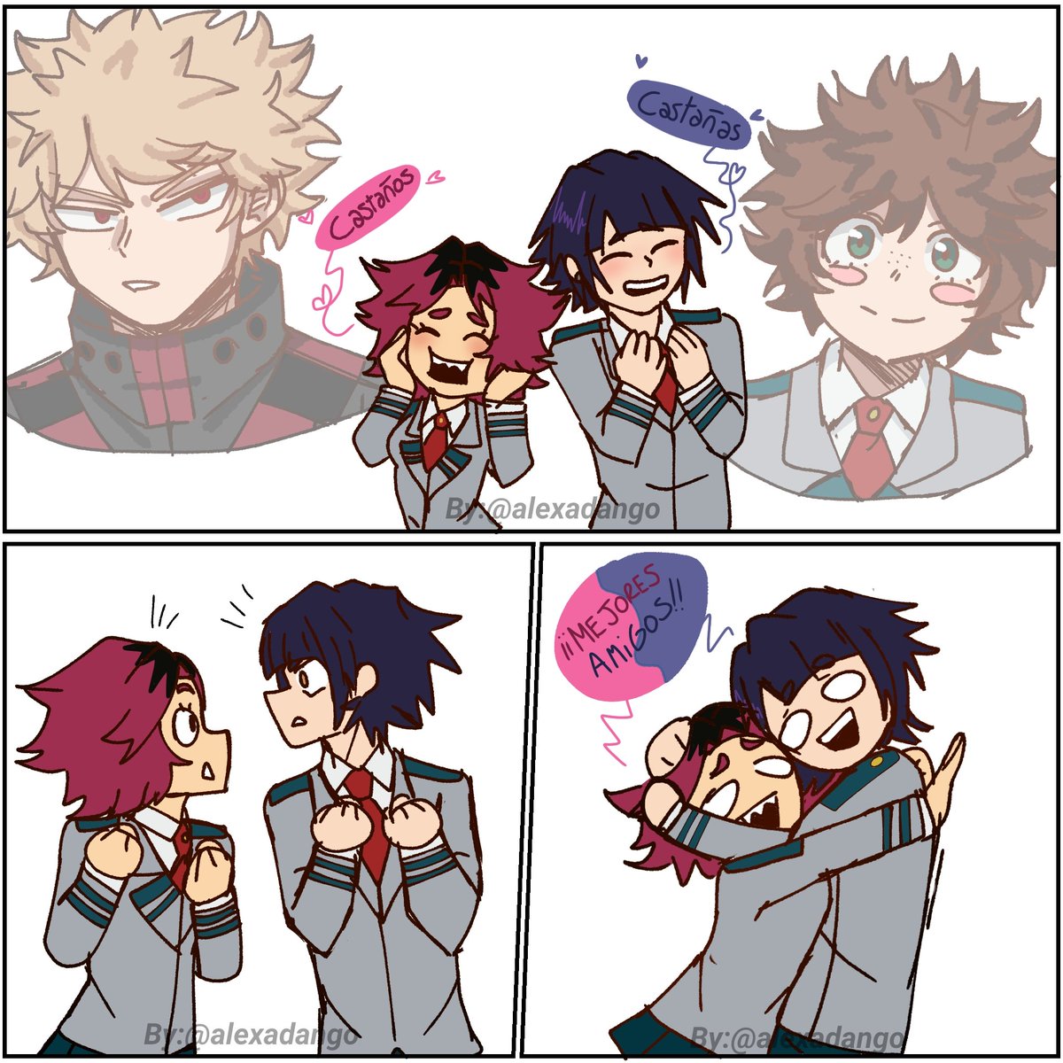 alexa_dango's tweet image. Nuevos integrantes: Ima Kirishima &amp;amp; Ren Kaminari 
#kamijiro #kirimina #ship #bnha #au