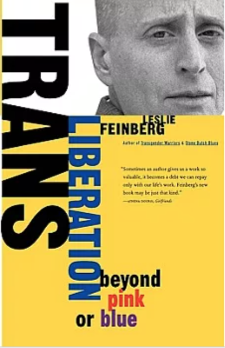 TroonPlanet's tweet photo. @LeeKn0wsWife Read "Trans Liberation" (1998) by Leslie Feinberg. The entire book is an appeal to heterosexual male crossdressers to "join the gay movement" on the basis of their supposed shared "non-normativity" with LGBs. What do YOU think happens when straight people colonize gay spaces? https://t.co/fWtWzJElxN