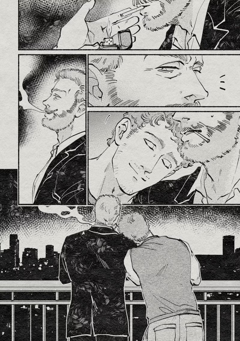 Get this cuddle scene from <a href="/worst_kitty_207/">AN</a> for my WadeLOGAN fic, What He meant to do.

Really like how AN San draw them, they look soooooo fluffy.