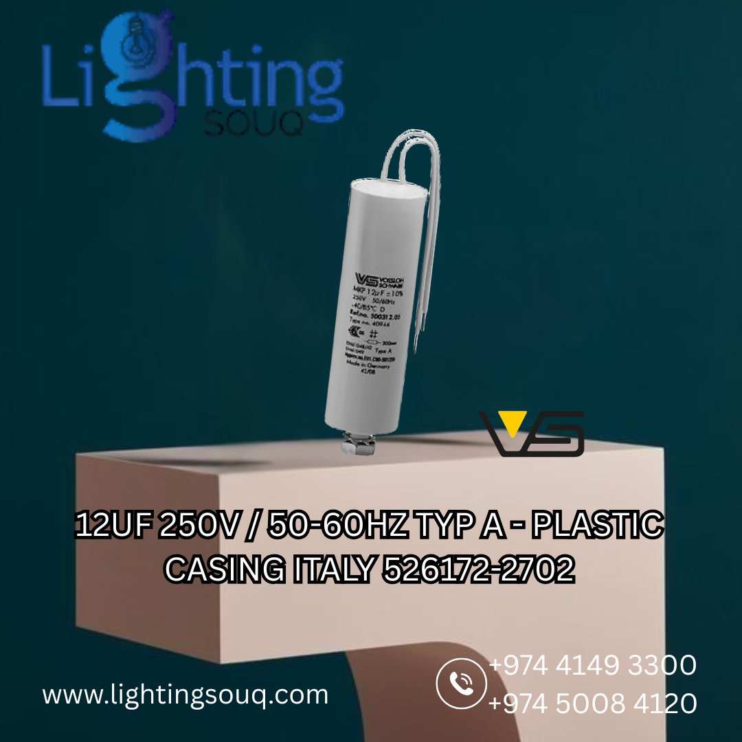 lightingsouq's tweet image. Reliable performance for your lighting systems ⚡
12µF 250V capacitor ensures stable operation, durability, and efficiency—ideal for consistent electrical performance in various applications.

#Capacitor #Electricals #LightingSolutions #EnergyEfficient #ReliablePower #VS