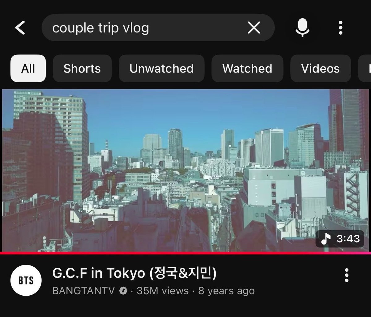 gcf tokyo being the first vid to pop up when u search “couple trip vlog” … this genuinely all the confirmation you need?? 😭
