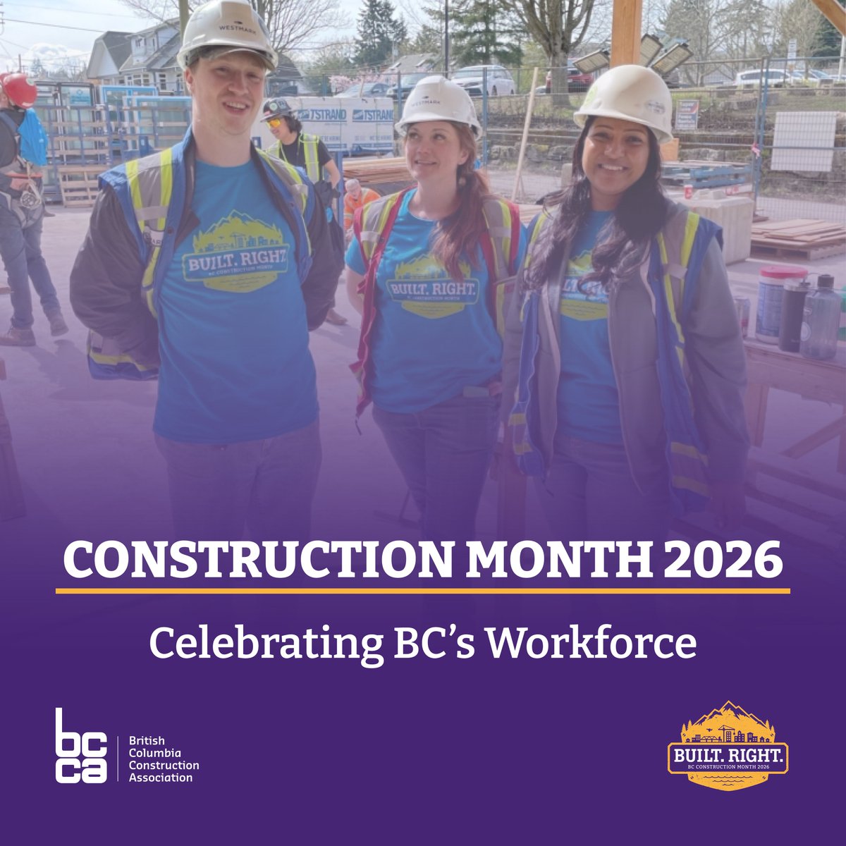 thisisBCCA's tweet image. Every project in BC is the result of partnership.

This Construction Month, we recognize the entire ecosystem that keeps BC building.

Find out how you can get involved: constructionmonth.ca/get-involved/

#ConstructionMonth2026 #WorkingTogether #BuiltRight, #BCConstruction