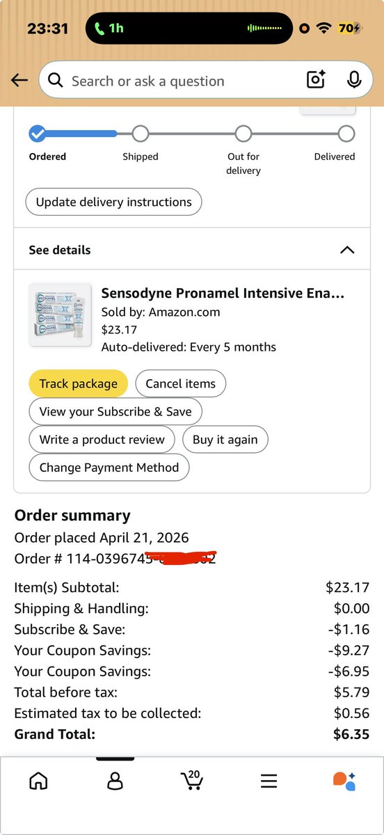 LandoGoingGhost's tweet photo. @ivanchavitzki17 @DealsFinderIO U have to click the first link first and add subscribe and save then go to the second link and do the same thing but buy it this time https://t.co/fawKgpp44g