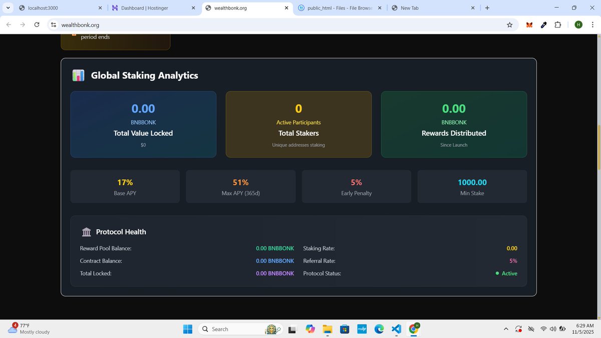 H_devs2's tweet image. I will build you a fullstack staking with referral #blockchain dapp for your token #project

Watch video demo to see how the website works - youtu.be/C_Lw3Xx9lzk?si…

Join my telegram channel - t.me/cryptoinsider1…

#crypto #staking #memecoin #dapp