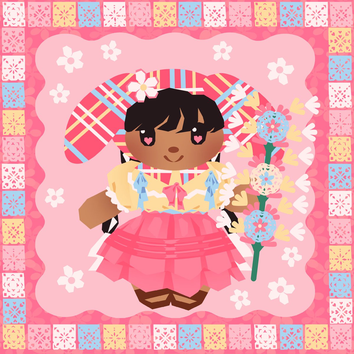 Natstky's tweet image. Salvadoran Nahua My Melody 💖🌺

#mymelody #sanrio #nahua #mesoamerica #elsalvador