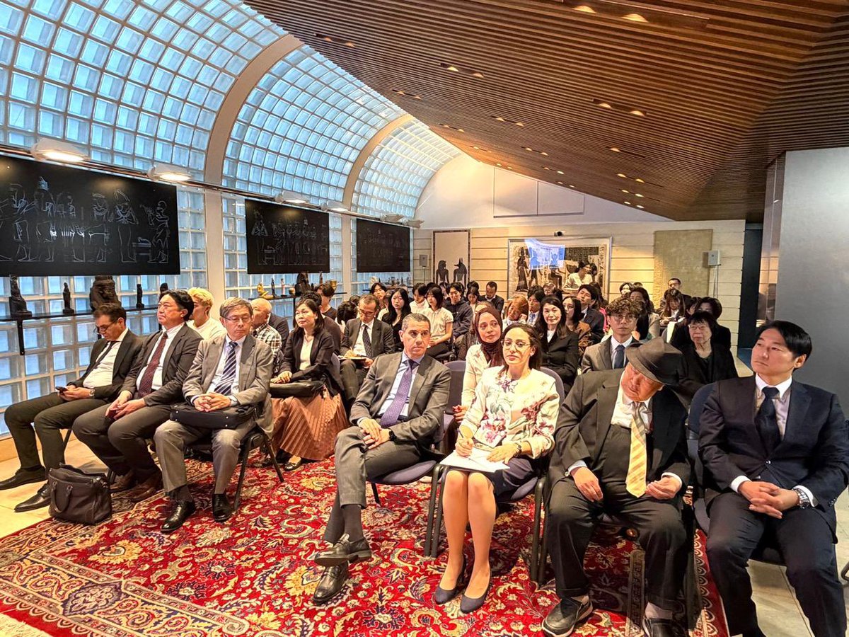 RaguiElEtreby's tweet photo. -سعدتُ باستضافة ندوة "دور الدبلوماسية الثقافية في العلاقات المصرية–اليابانية" بمشاركة الدكتور "المؤمن العبد الله"، حيث أكدنا أن الثقافة كانت ولا تزال محركاً رئيسياً للشراكة الاستراتيجية بين البلدين من المتحف المصري الكبير إلى EJS وE-JUST نحو تعزيز التفاهم وبناء جسور مستدامة https://t.co/P4GzbbJqAY