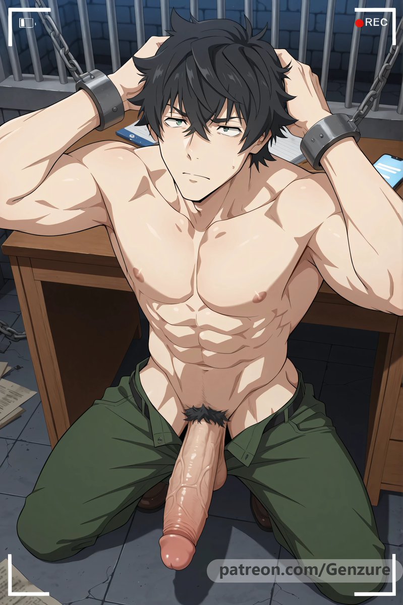 genzure's tweet photo. Naofumi Iwatani in a prison theme. 🔒🕵️

👉 Anime name: The Rising of the Shield Hero 👈

40% discount for Tier 2 in Ptreon.
#AIArtwork #AIart #AIイラスト #AIBL部 #AIイケメン部 #AIwork #Naofumi #Iwatani #NaofumiIwatani #TheRisingoftheShieldHero https://t.co/SUC5tLfWUp