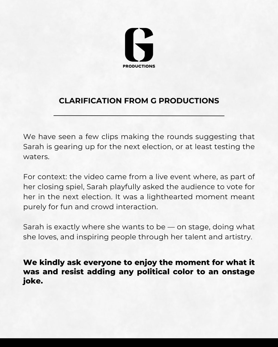 G Productions tweet media