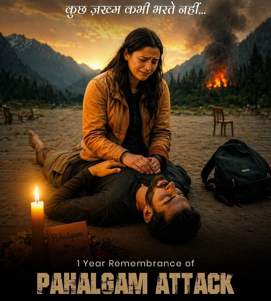 NishuGautam1432's tweet image. कुछ ज़ख्म वक़्त से नहीं, यादों से जीते हैं…
पहलगाम की वो काली शाम आज भी दिलों में सुलगती है।

एक साल बीत गया, लेकिन दर्द अभी भी ताज़ा है।

नमन उन मासूम ज़िंदगियों को,
जो नफ़रत की आग में बुझा दी गईं…

हम भूलेंगे नहीं।
हम झुकेंगे नहीं।

#PahalgamAttack
