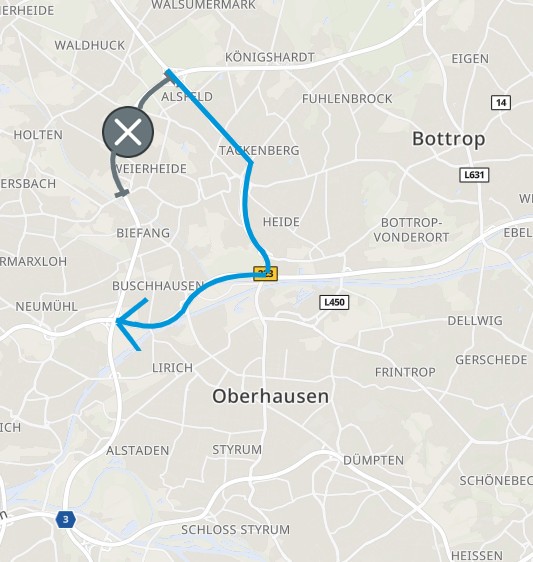ANWBeuropa's tweet image. ❌🛠️#Duitsland #A3 Arnhem ► Keulen bij Oberhausen dicht. Tot zaterdag dagelijks van 21.00 tot 05.00 uur.