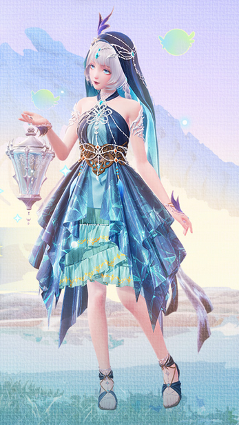 lulullys_'s tweet image. Esse look de baixo, com a lanterna, acho que vai ser outra versão da habilidade nova 👀 (são os T4 do 2.5) #InfinityNikki
