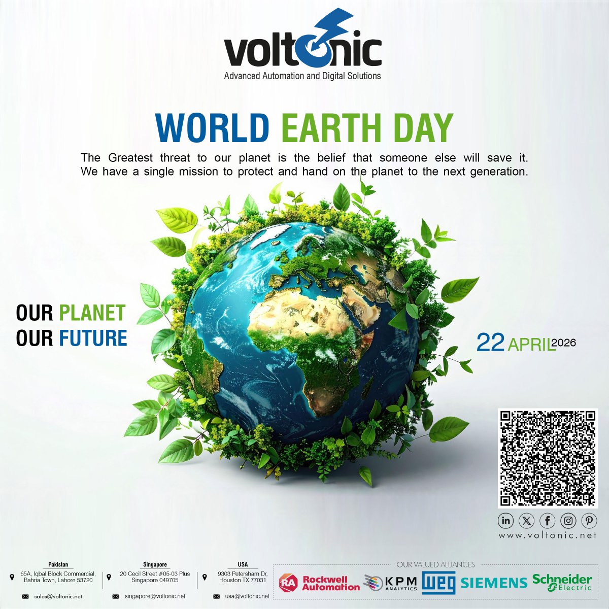 MarketingVSPL's tweet image. *** World Earth Day 22 April 2026 ***
We have a single mission to protect and hand on the planet to the next generation.

VOLTONIC SOLUTION

Visit:  voltonic.net/world-earth-da…
Website: voltonic.net
Email: sales@voltonic.net

#voltonic #voltonicsolution #greetings