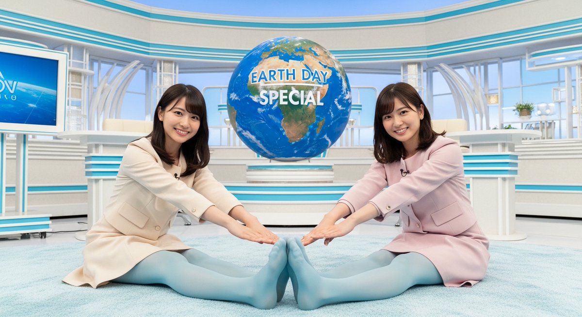 idolsocks's tweet photo. 4月22日は #アースデー!
水色タイツの女子アナ!
#タイツ #女子アナ #Folw https://t.co/o3WpoCSrts