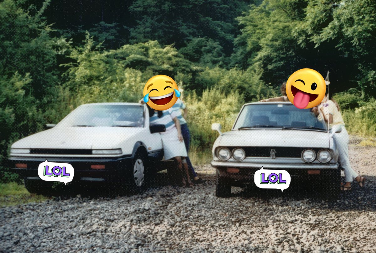 xg117e's tweet photo. 1983年夏
友達の新車とワイの10年車 https://t.co/xClu8UuLSW