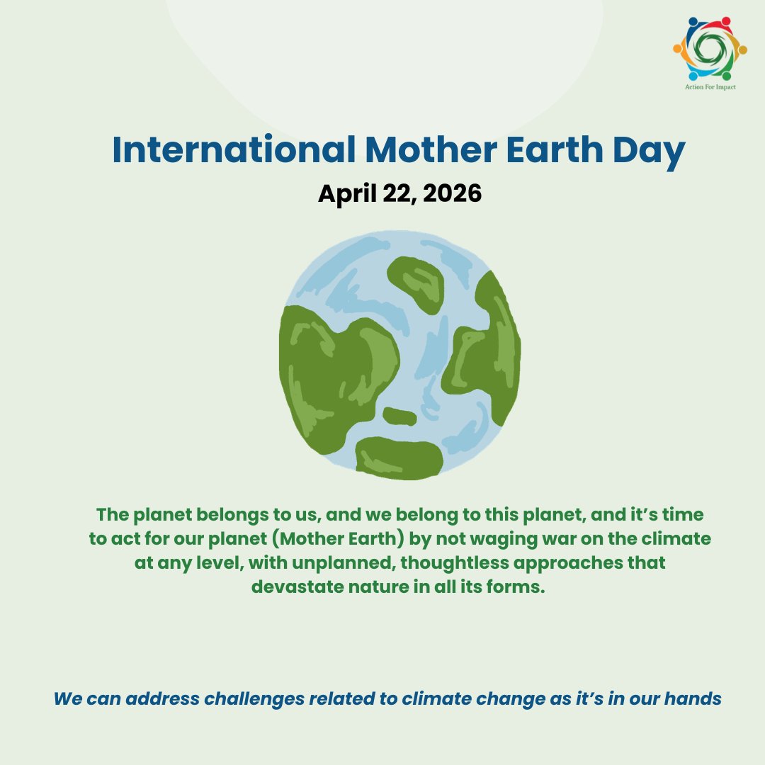 ActionForImpact's tweet image. Act today for your planet and save it from all the calamities
#SDG13 #climatechange #ClimateAction #climatecrisis #climatejustice #climatesolutions