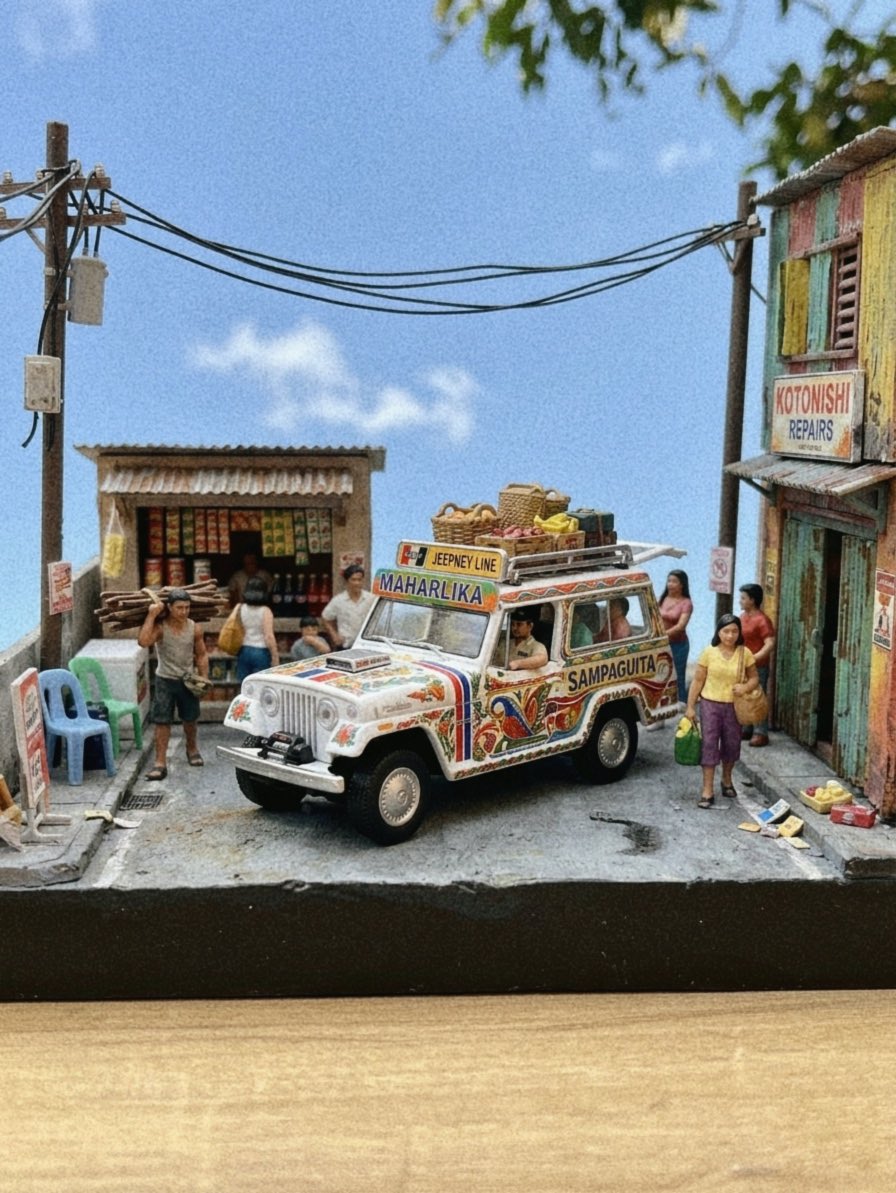 Photoreporter's tweet image. This morning I placed the Hurst Jeep into a different configuration, working the Philippines 🇵🇭. #greenlight