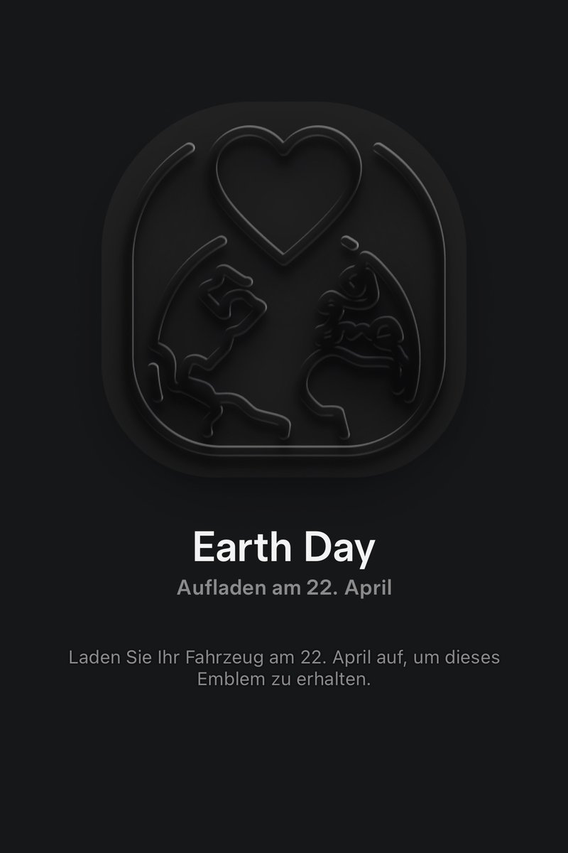 RonnyGolisch's tweet image. 🌍 Denkt heute alle daran, euer Auto zu laden, um über die Tesla App das exklusive Earth-Day Abzeichen euch zu sichern! 🔋⚡
#EarthDay #Tesla #EarthDay2026 🌱