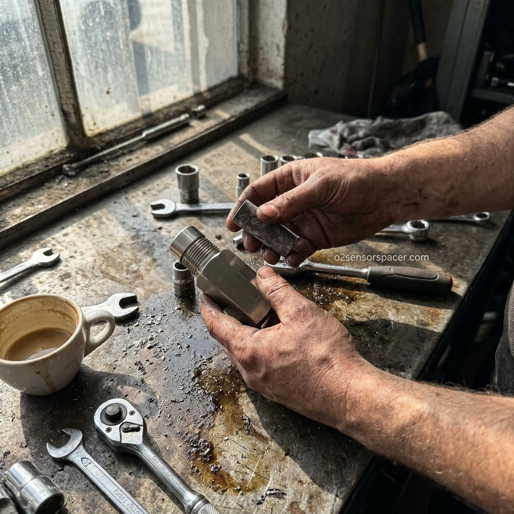 JarrettSchin's tweet image. Getting a P0420 code after an exhaust upgrade? Don't let a sensor light ruin your drive. A mini-cat O2 spacer is the easiest way to keep your dash clean while running high-flow components. #o2sensorspacer #carmods