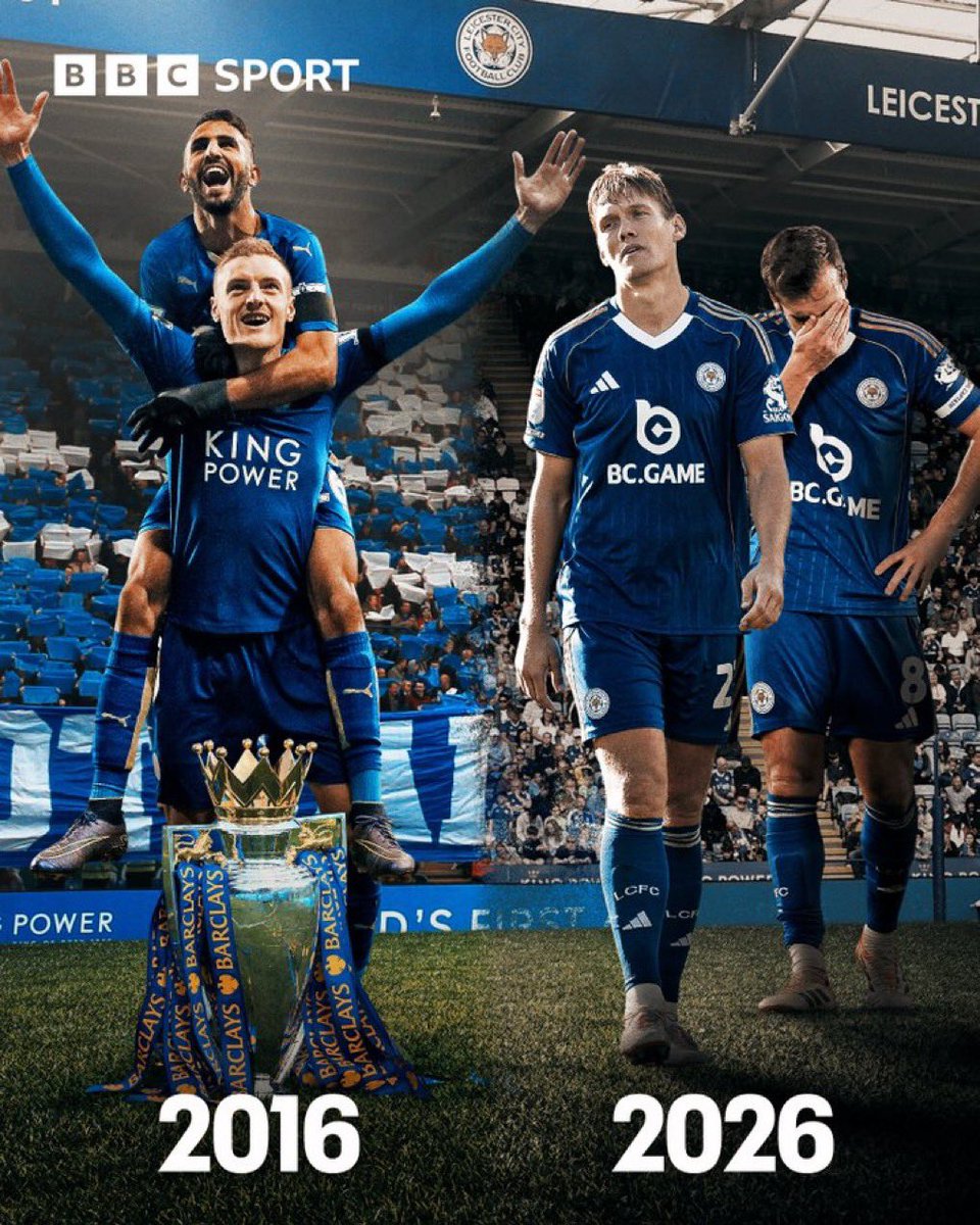 Mancityq81's tweet image. ليسترسيتي صاحب معجزه دوري 2015 يهبط إلى دوري ليغ 2 انهيار كبير