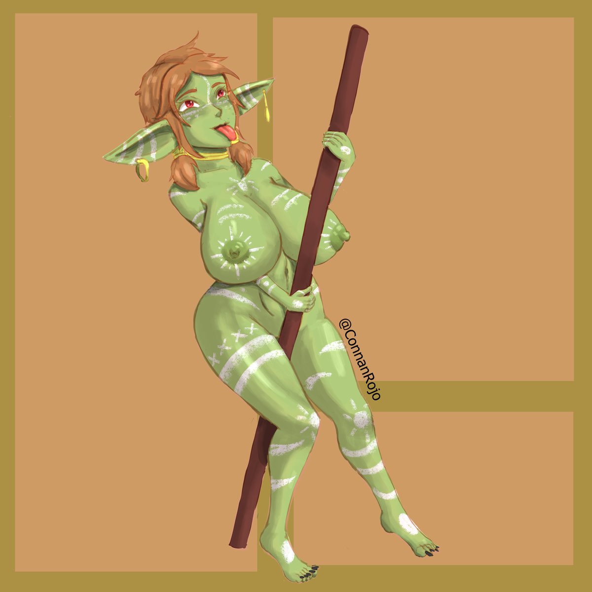 🟩🟢💚

#goblin #goblingirl  #nsfw #greengirl #nsfwart