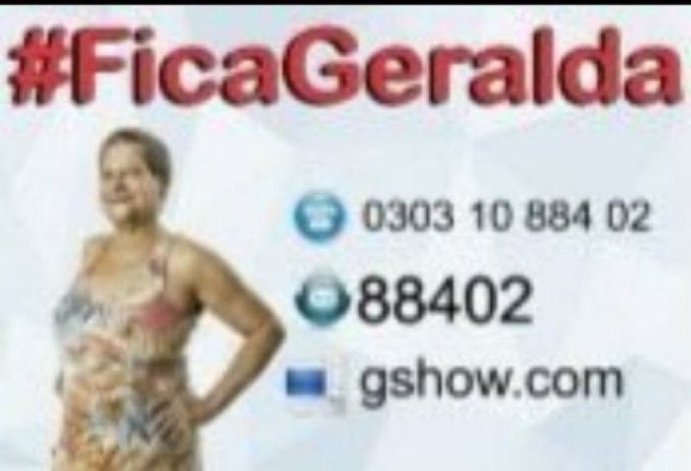 aparentemente hoje é a final do bbb 16 mesmo né até a dona gê tá fazendo publi e a sarah NADA