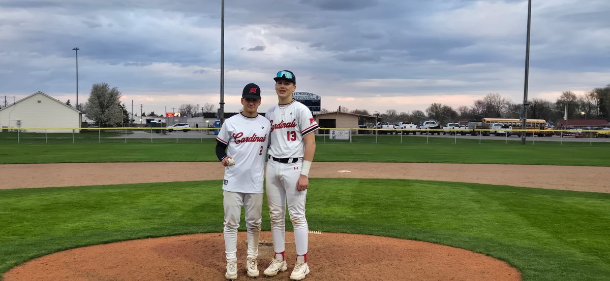 JacobMichaux's tweet photo. Blessed to hit my 100th career strikeout in 2 high school seasons! 

Also big shout out to catcher  @riley_brohl https://t.co/yXtWuSyzsd