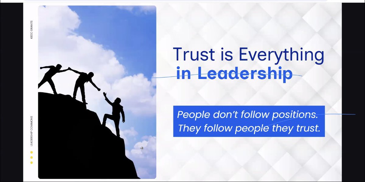 GDewayneS's tweet photo. Leadership isn’t about titles—it’s about trust. When leaders show consistency, build real relationships, and take action, they create environments where people thrive.  Thankful for the leadership of @DrJWEvansJr  and our entire @KEDCGrants team! https://t.co/PsJokHtKz6