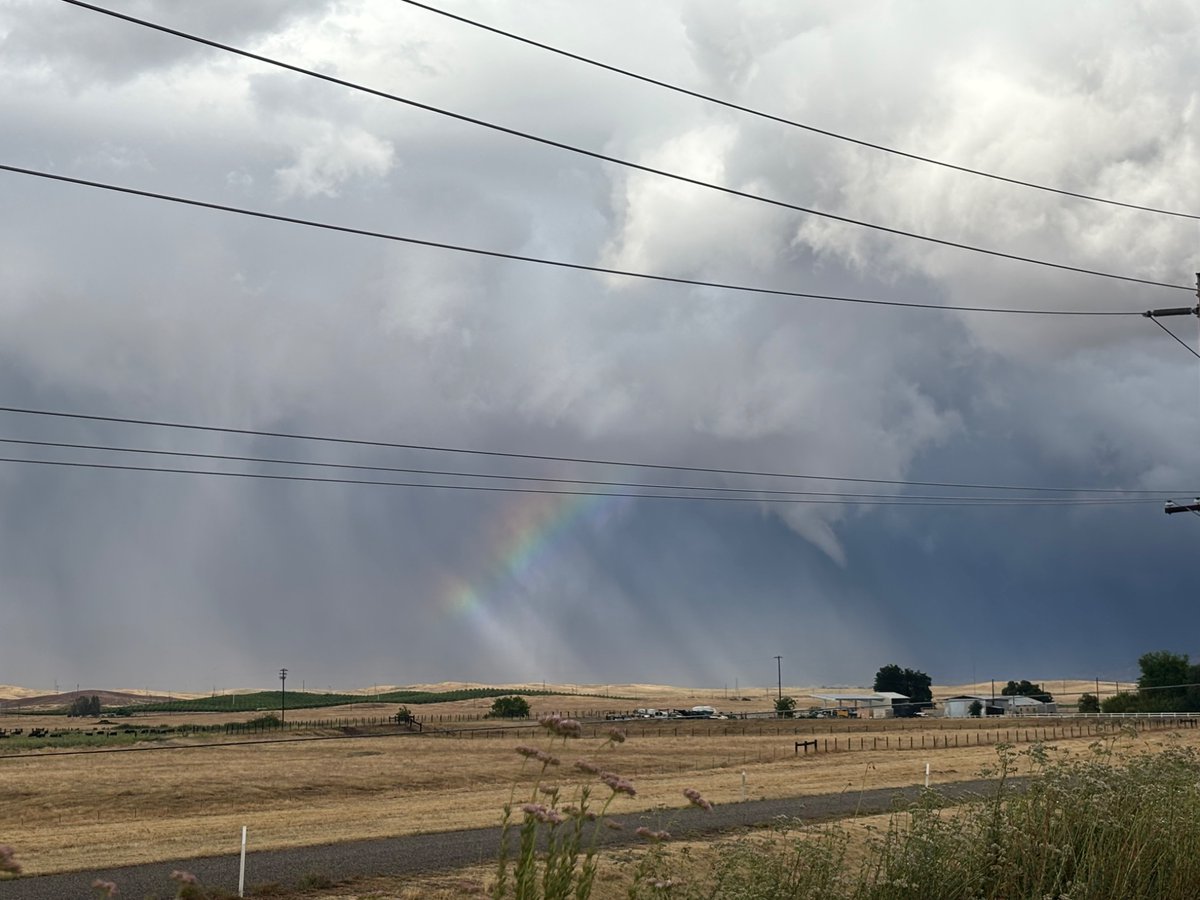 W_C_Weather's tweet photo. Weenie funnel east of Fresno. #CAwx https://t.co/KSiLpGnQvg