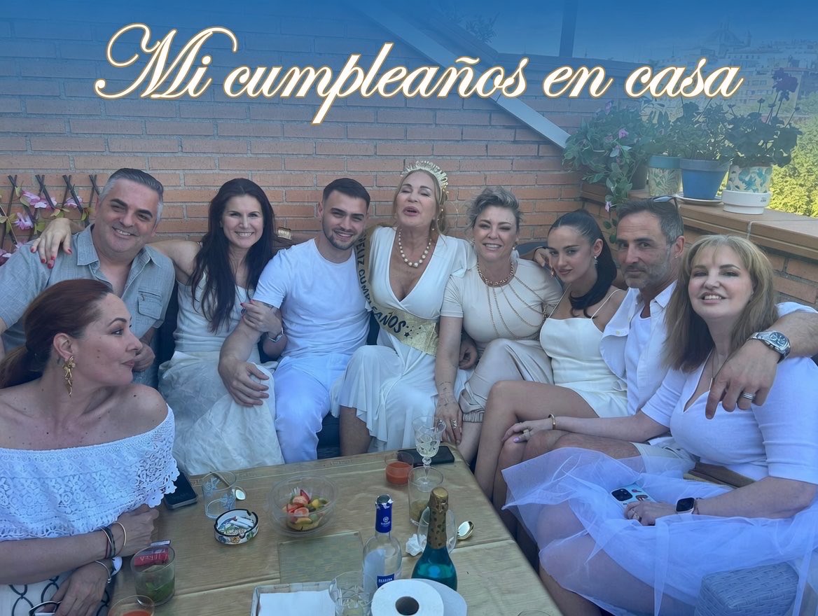 MMourreau's tweet photo. Ya son 30 años en España , y lo celebró con mi familia… que son mis amig@s y mi hijo @Gabrielooficial https://t.co/7BYZtW2DB9