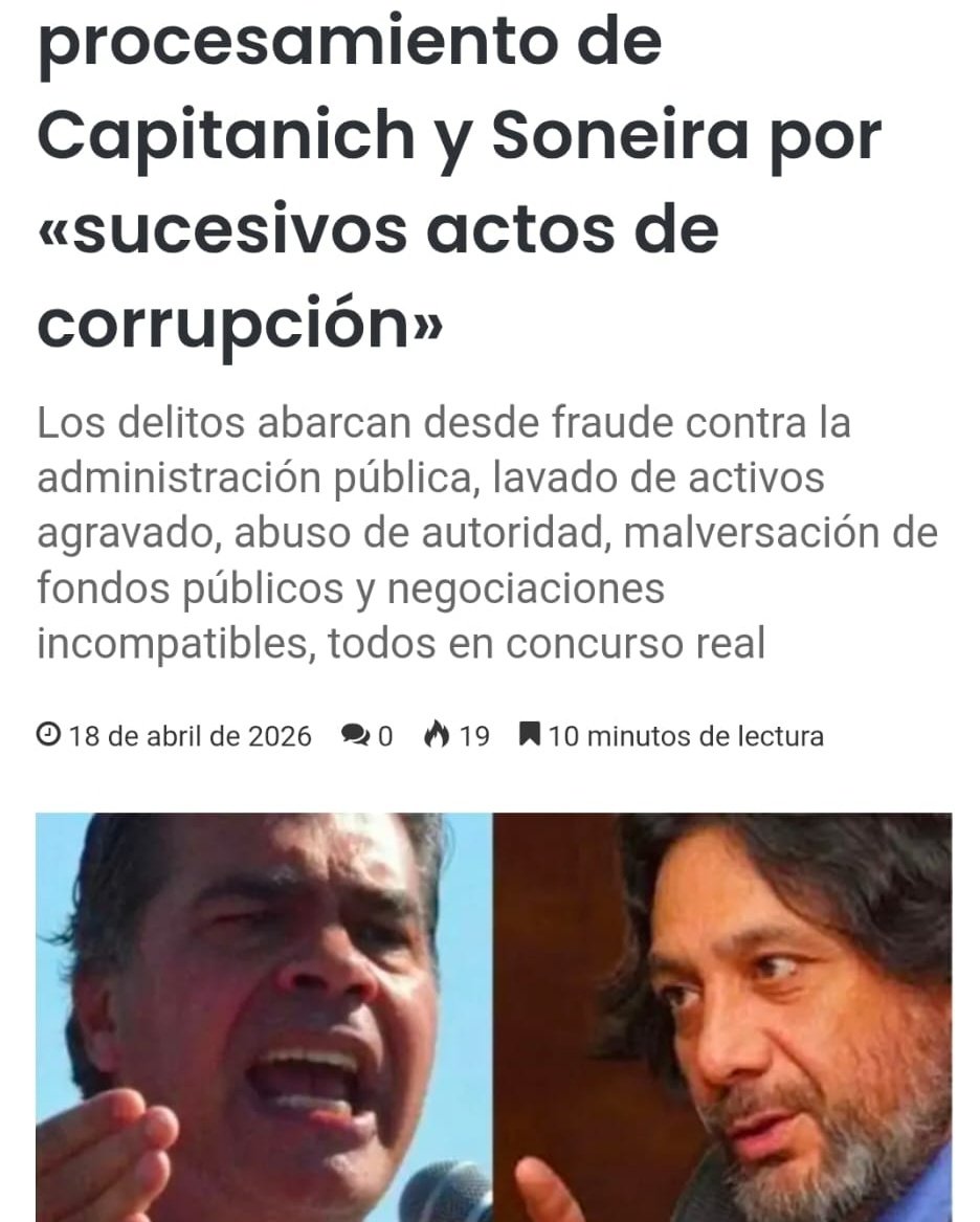 En el chaco, procesaron a capitanich por ser hiper corrupto
Es mas facil decir que crímenes no cometió que la lista por los que lo estan acusando kjj