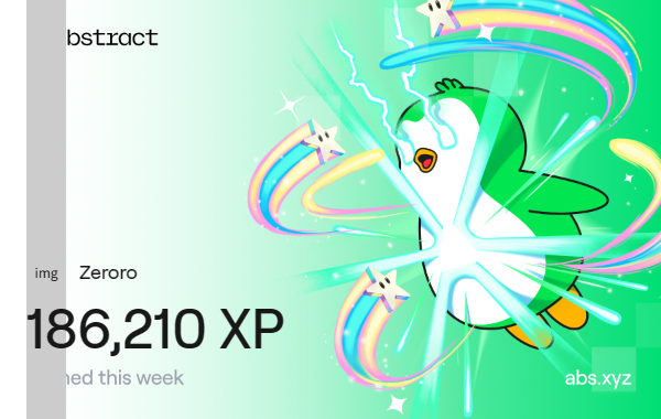 zeroish11's tweet photo. I just earned 186,210 XP on @AbstractChain! 🎉 
I finally reached Platinum.

Moodydrops : +100 daily  
TollanUniverse : 100k STAMPS  
MOG : 1k marbles  
Cosmo : Buy 25 items  
Bakery : 11.5K

Upvote :  Bonus 55 Day
PENGU : Holding 88,888
NTF : Lil Pudgy, Tollan Universe https://t.co/t9FxBVCC9V
